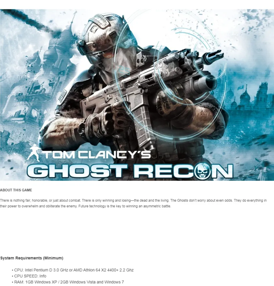 Tom Clancy's Ghost Recon: Future Soldier PC GAME [Offline