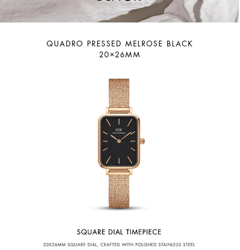 Daniel Wellington Quadro Pressed Melrose 20x26mm Rose gold with