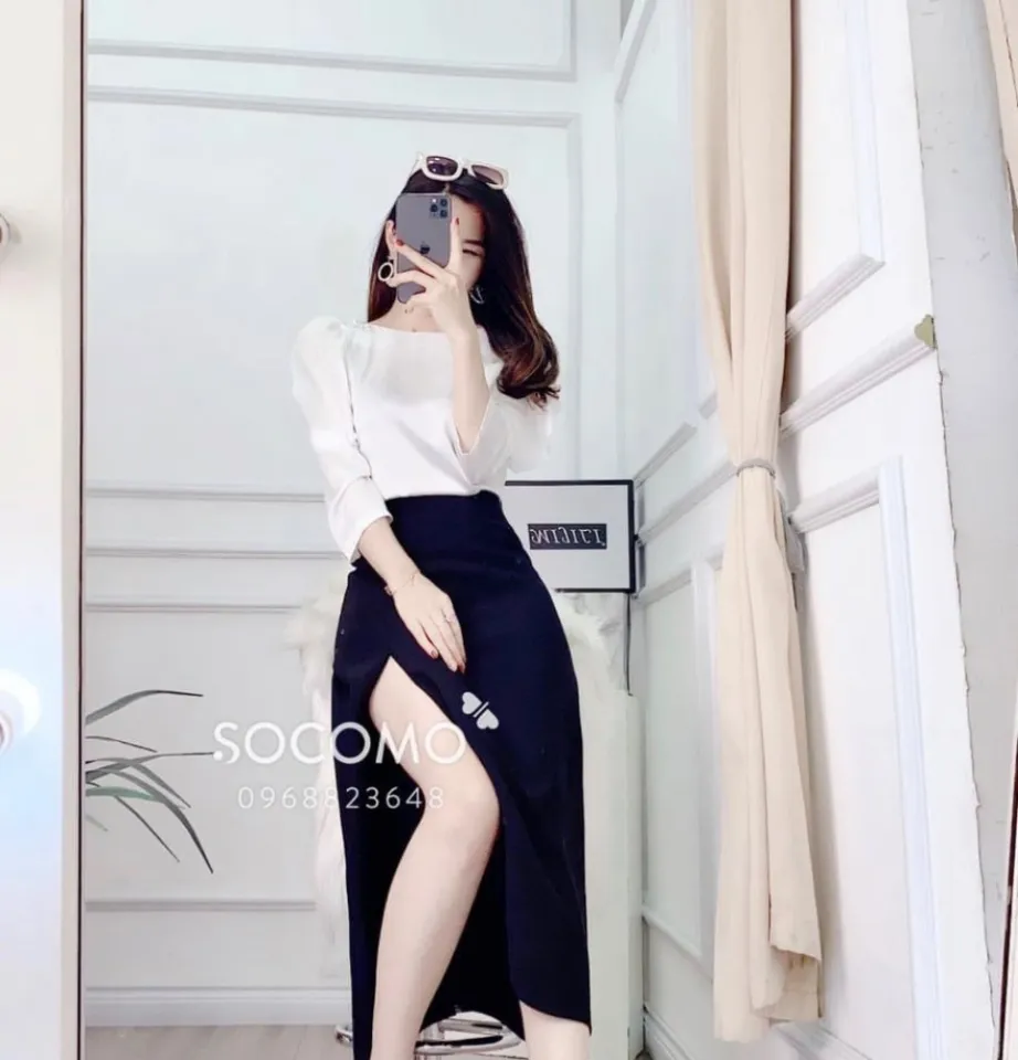 Chân váy xếp ly dáng dài cực đẹp ( hàng loại 1), chân váy xếp li màu đen,  trắng, nude | Shopee Việt Nam