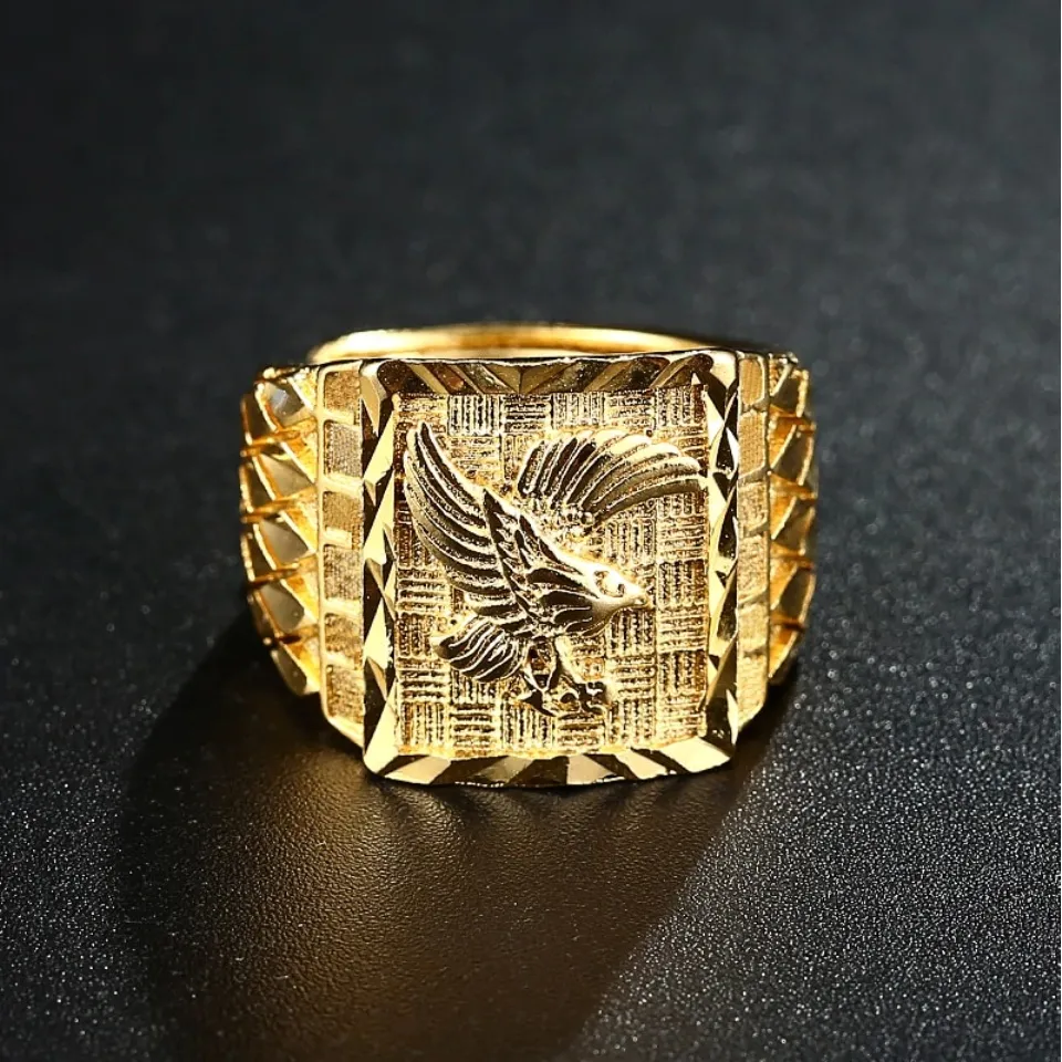 Mens ring 18k deals saudi gold