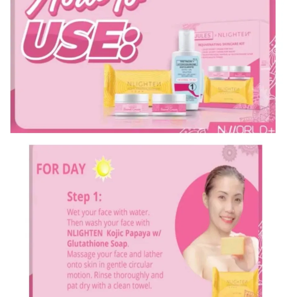 フェイスクリーム Nlighten Products Set JULES X NLIGHTEN Rejuvenating Skincare Kit | Lazada PH