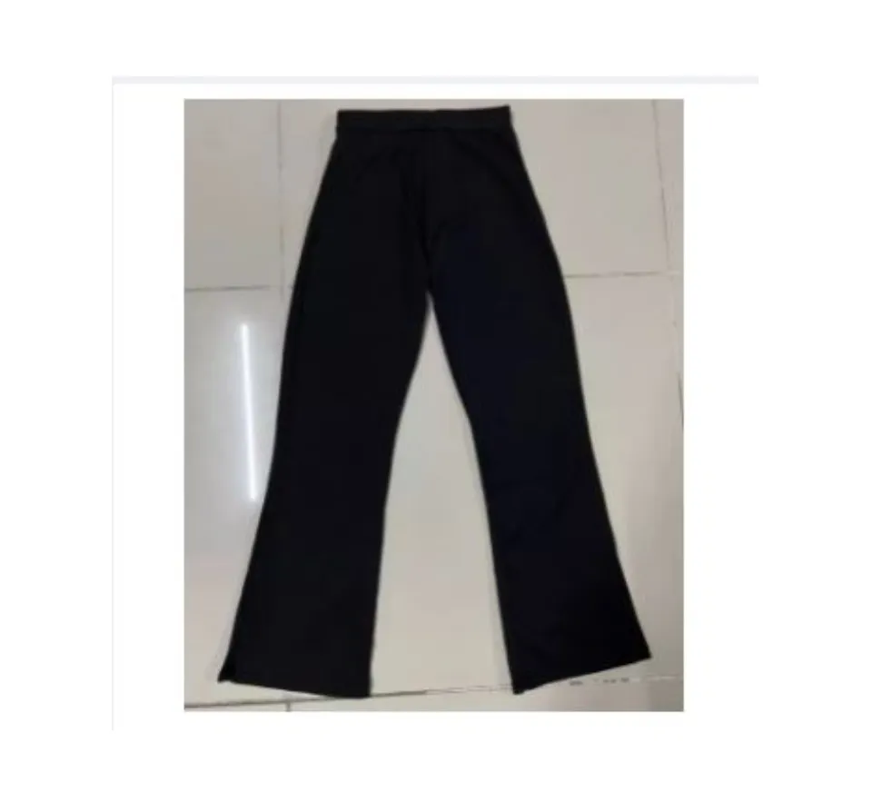 FLARE Pants Knitted Basic Premium Pants High Waist Flare Wide Leg free size