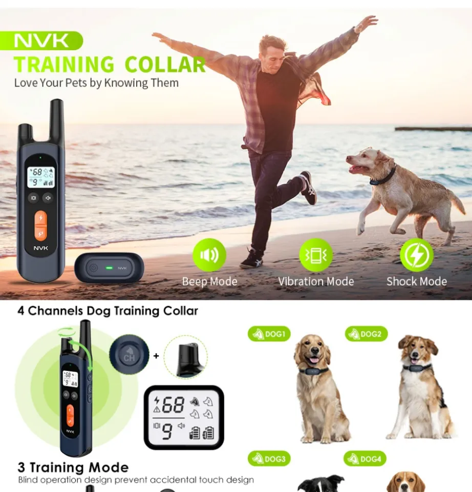 NVK Shock Collar Dog Training Collar with Remote for Medium Large