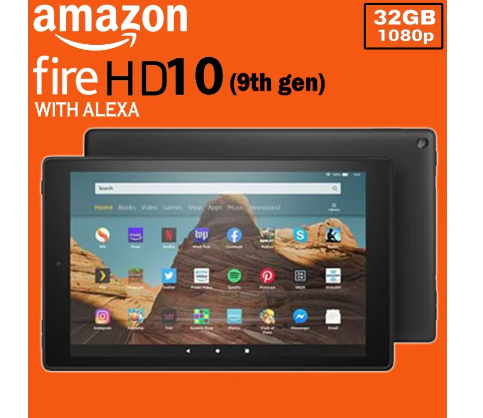 Amazon Fire HD 10 with Alexa 9th Generation 32GB 1080p full