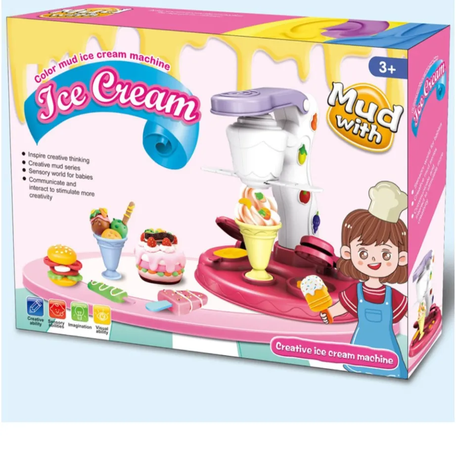 Playdough Set Play Dough Tools 26 PCS Ice Cream Maker Machine Play
