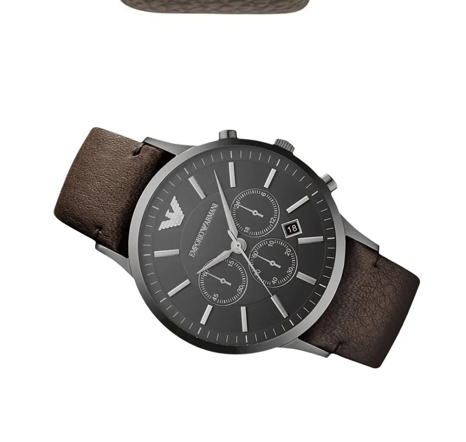 Authentic Emporio Armani Men Sportivo Chronograph Brown Dial