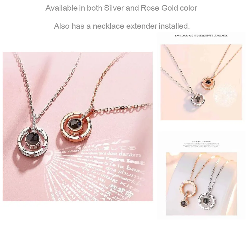 Gold Necklace Necklace 100 Ways To Say I Love You Sun Moon Shape