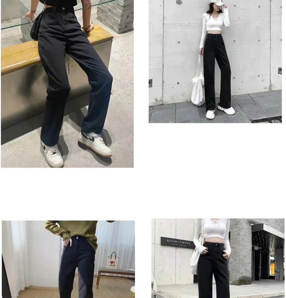 High Waist Pants Boy Friend WIDE LEG Jeans for Women Mom Jeans G0115