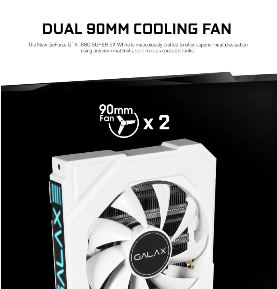 GALAX GeForce® GTX 1660 Super EX White (1-Click OC) 6GB GDDR6 192