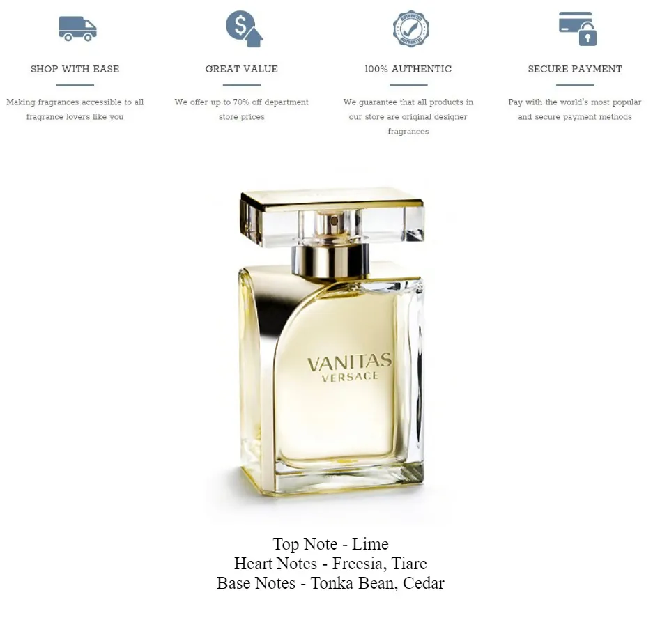 Versace Vanitas EDP for Women (100ml) Eau de Parfum Vain Gold