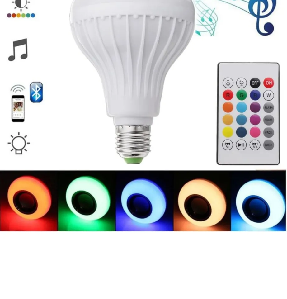 Bluetooth LED Light Bulb Speaker Music Audio with Sound Function