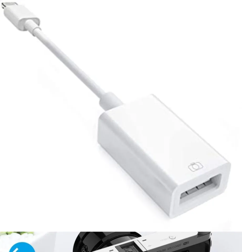 Lightning to USB Camera Adapter OTG Cable for IOS 13 14