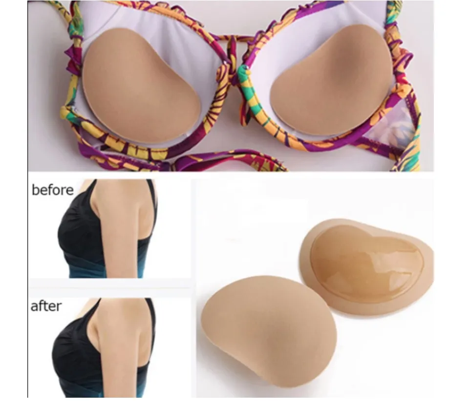 1Pair Bra Pads Inserts-Breathable Soft Silicone Cambodia