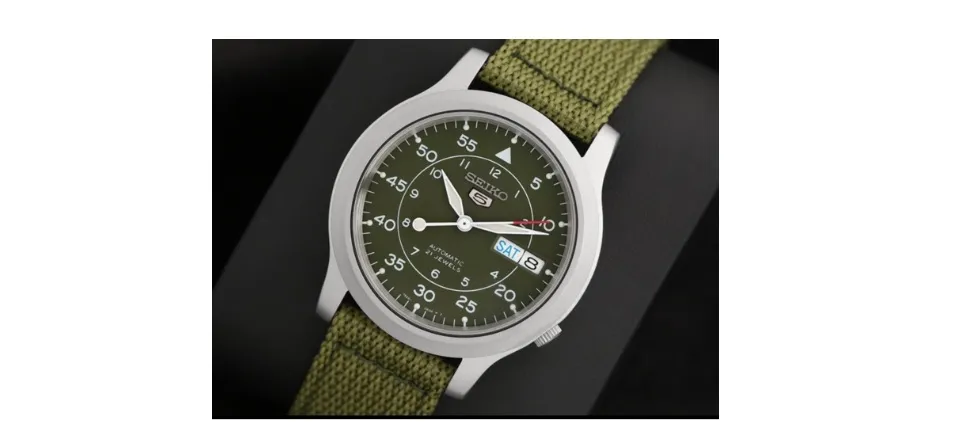 Seiko 5 Military Automatic Nylon SNK805K2 Men s Watch Green Dial