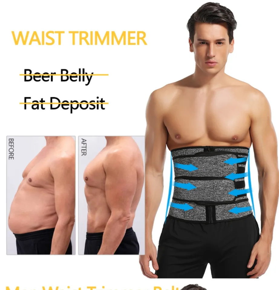 Men's Neoprene Abs Sauna Sweat Belly Slim Belt Gym Waist Trainer Trimmer  Corset 