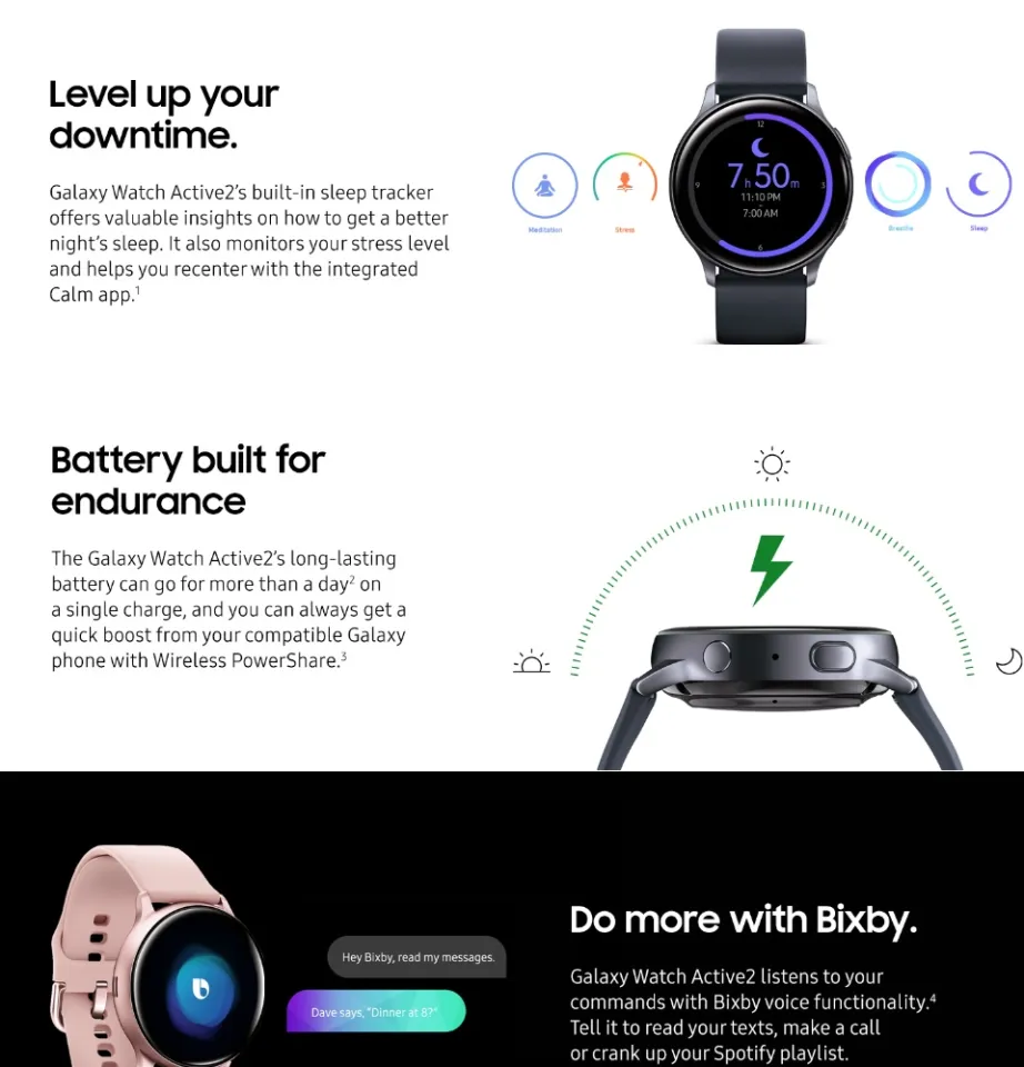 Samsung Galaxy Watch Active2 Bluetooth Smartwatch (Aluminum 40mm