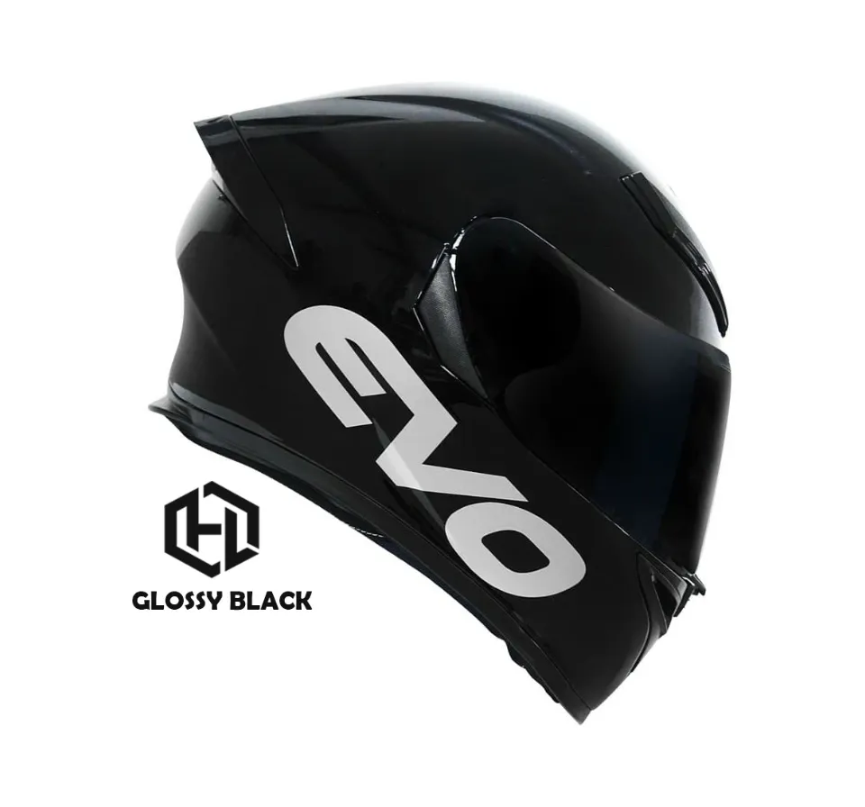 Visor Evo Gsx 3000 Glossy Black Evo Gsx3000 Plain Color Full Face