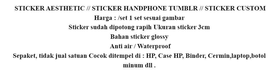 Sticker AESTHETIC CASE HANDPHONE LAPTOP TUMBLR Sticker BAND ROCK N