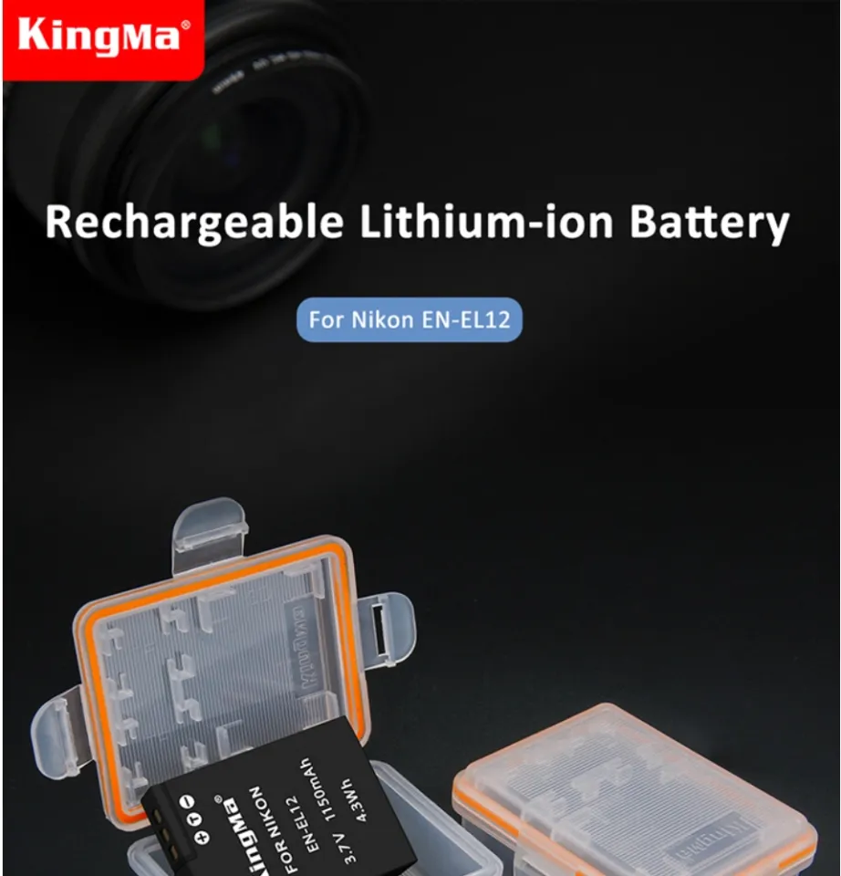 KingMa] 1150mAh EN-EL12 Camera Replacement Battery for Nikon