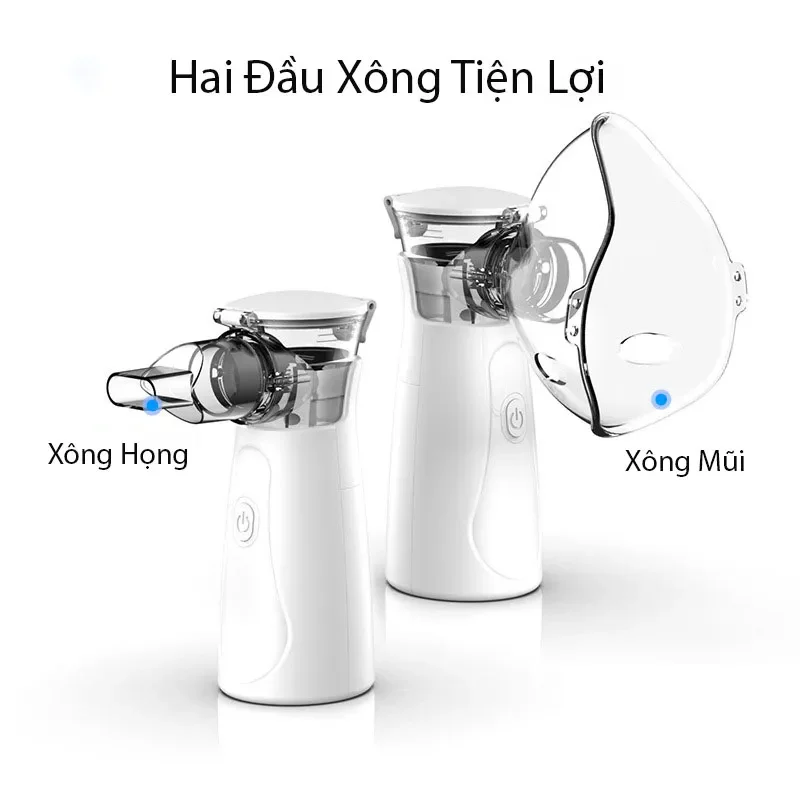 Máy Xông Mũi Họng Nebulizer Cho Trẻ Em Và Người Lớn Công Nghệ Nhật Bản Cầm Tay (BH 24 Tháng):5334