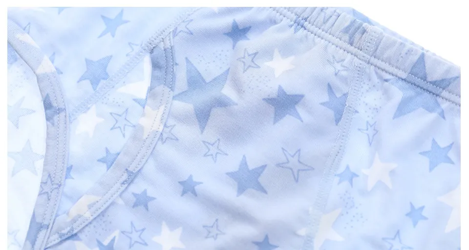 Aimer Kids Girl's Mid-waist Boyshorts Modal Stars Print 2PCS Panties  AK1230311