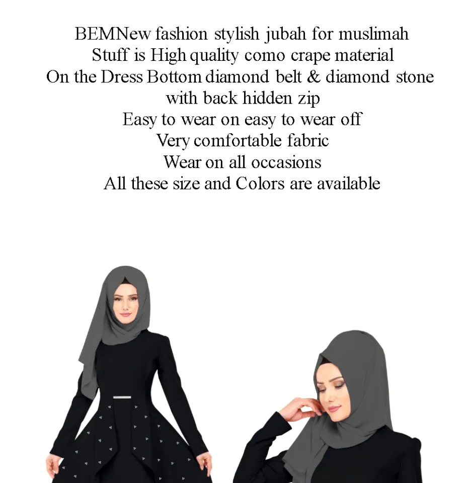 Jubah plus hot sale size 2019