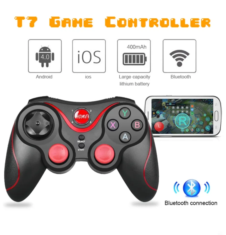 Terios T7 Wireless Bluetooth Gamepad Game Controller with Holder for  Andriod iOS Win 7 8 10 System Smart TV Box | Lazada PH