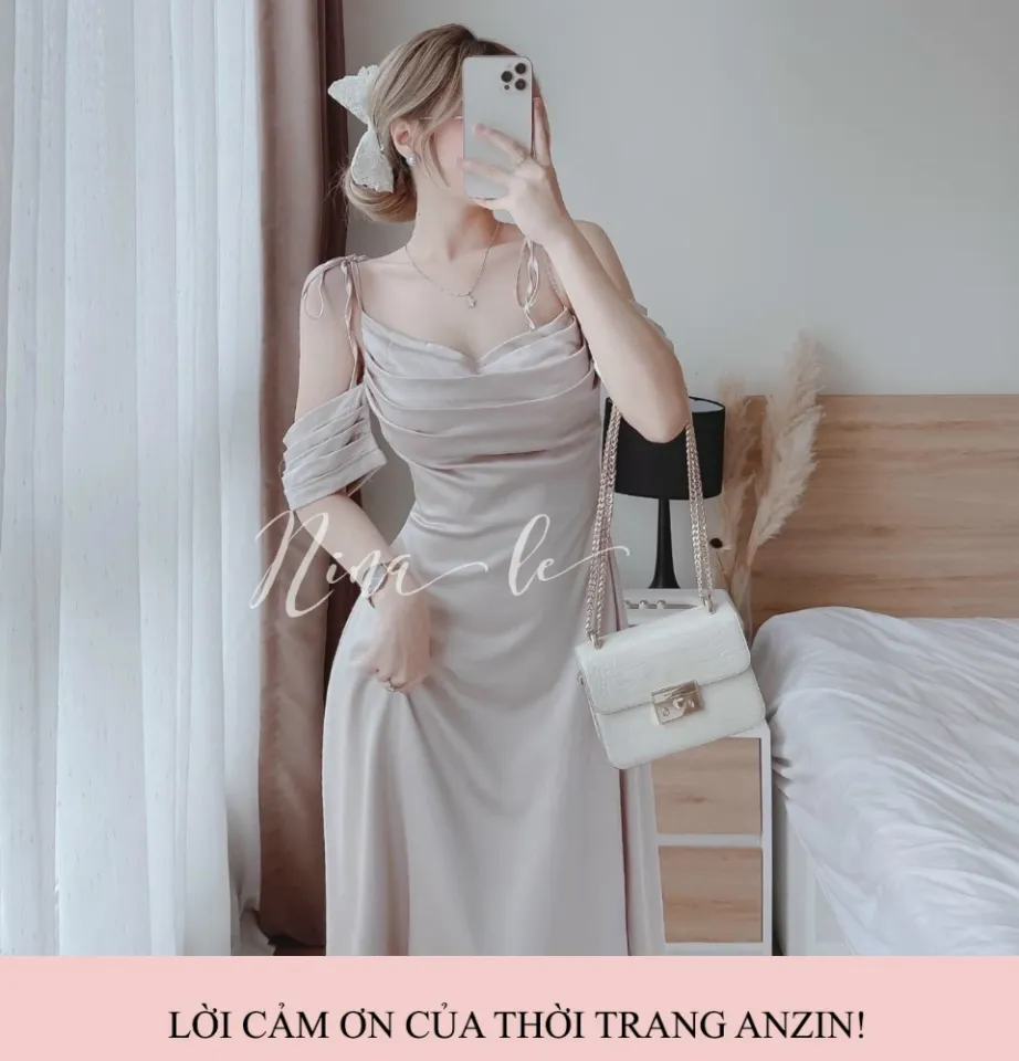 Váy body nhũ cổ đổ dài tay nhún eo ( chất có co dãn nhẹ ) | Shopee Việt Nam