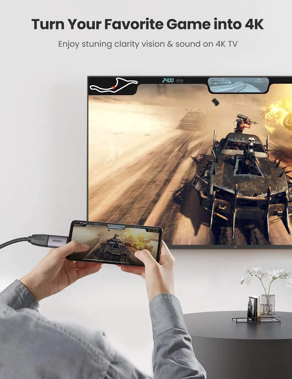 ⚠️USB C to HDMI Female Adapter: Support 4k x 2k @60Hz | HDCP 2.2 | Samsung Dex / Huawei PC Mode @ 1080P ⚠️USB C to DP Female Adapter: Support 4k x 2k @60Hz ⚠️ (Wire should be shorter than 2M, 1080P for 2M and longer) 2560 x 1440 @144Hz