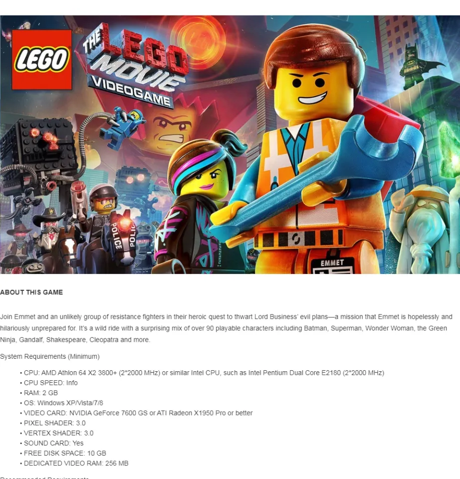 Lego Movie Videogame Lego Superman Game The Lego Movie Videogame