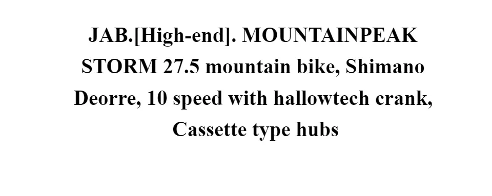 Mountain peak best sale storm 27.5