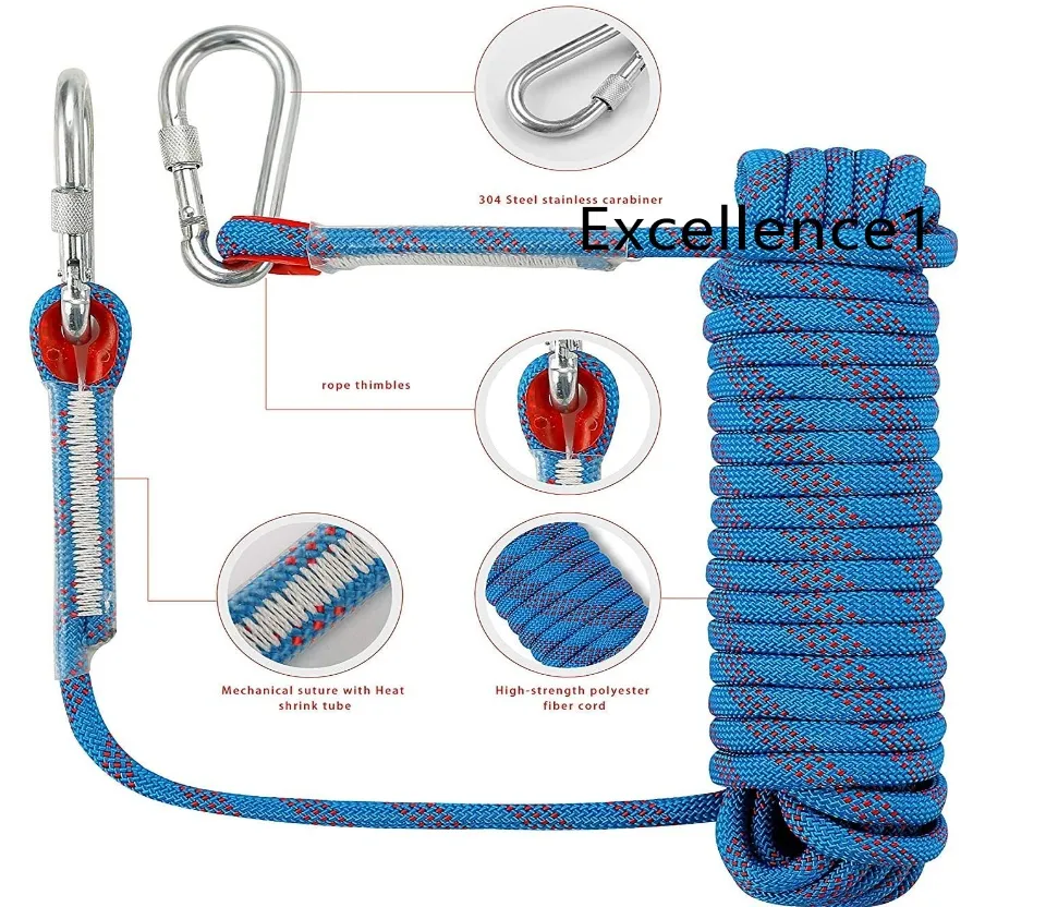 Rope 10mm Static Outdoor Climbing Rope, Escape Safety Rappelling