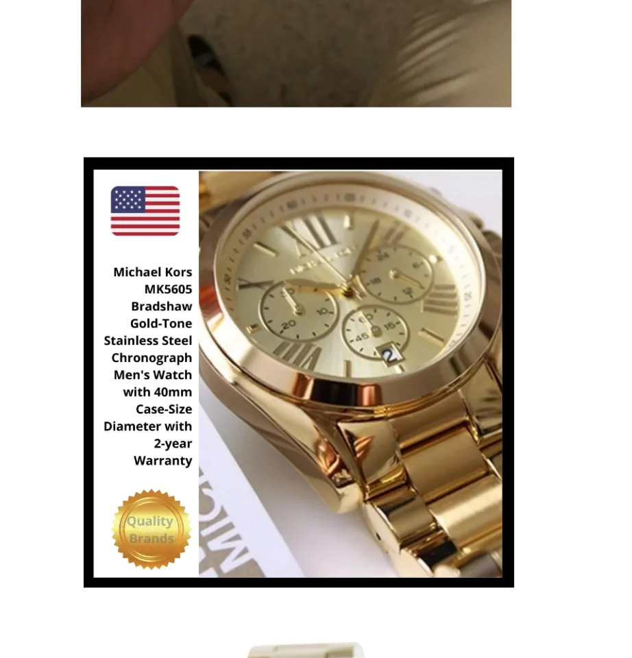 MICHAEL KORS MK5605 BRADSHAW GOLD CHRONOGRAPH UNISEX WATCH ORIGINAL |  #1774313789