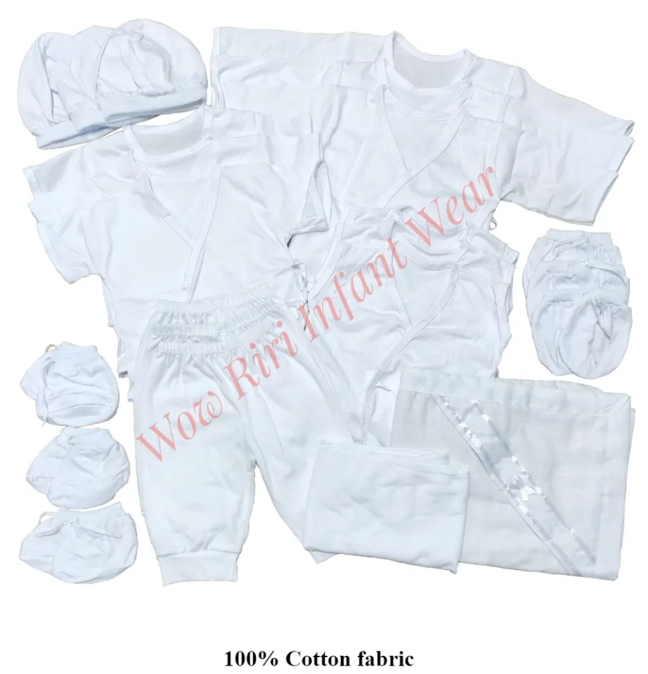 37PCS Cotton White Newborn Clothes for Baby Girl Wow Riri Infant Wear (FREE  SHORTS) | Lazada PH