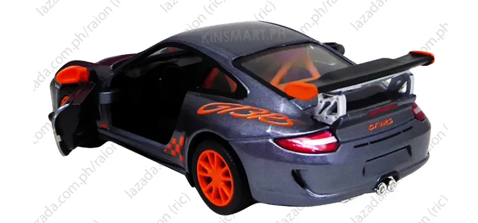 thumbnail image 2 of Kinsmart 1:36 2010 Porsche 911 GT3 RS Diecast Model Car - Orange Pull Action Toy 2 of 5