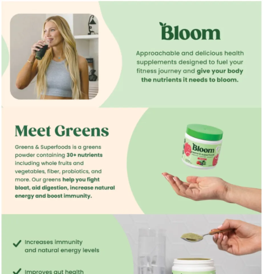 Bloom Nutrition Super Greens Powder Smoothie & Juice Mix - Probiotics for  Digestive Gut Health & Bloating Relief for Women, Digestive Enzymes with