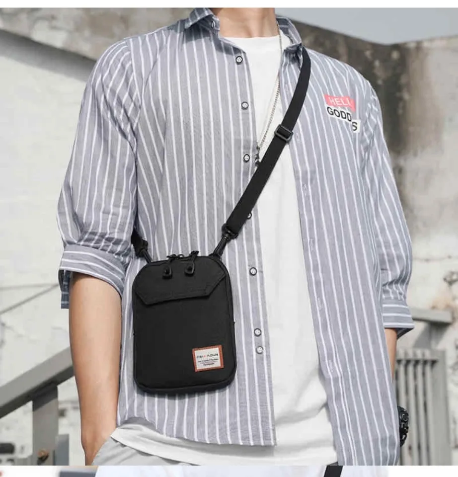 New Korean Fashionable Canvas Mini Sling Style Body Bag For Men