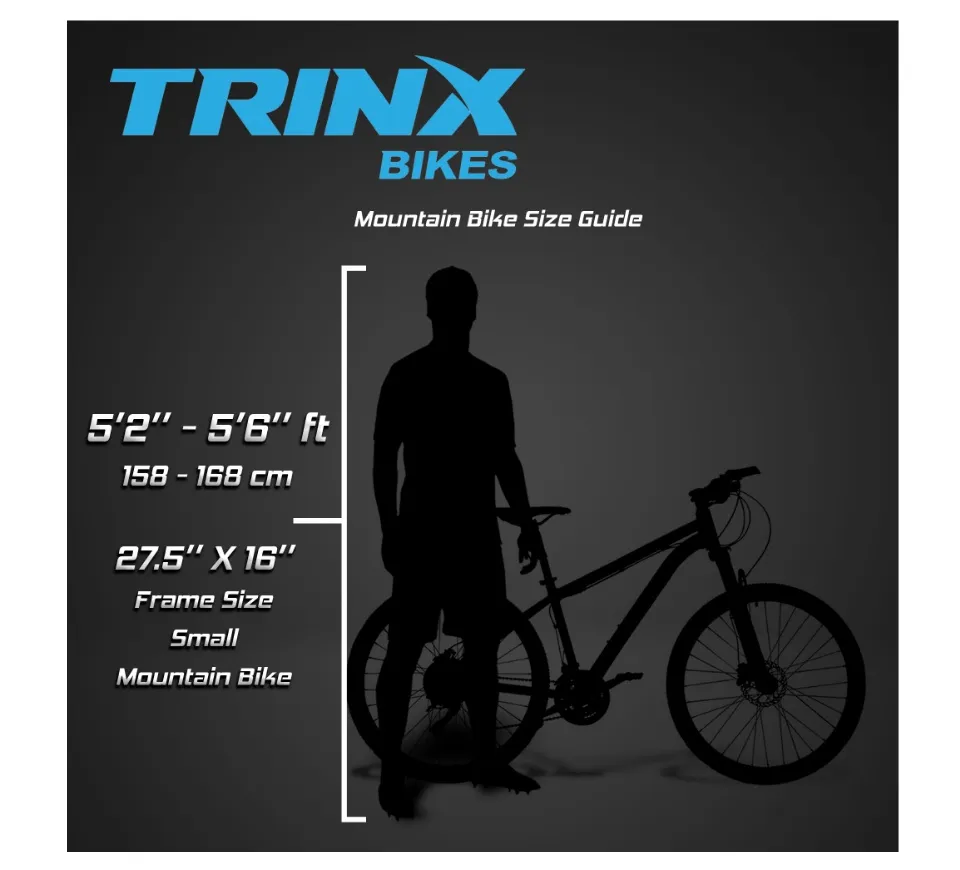 Trinx mountain deals bike size chart