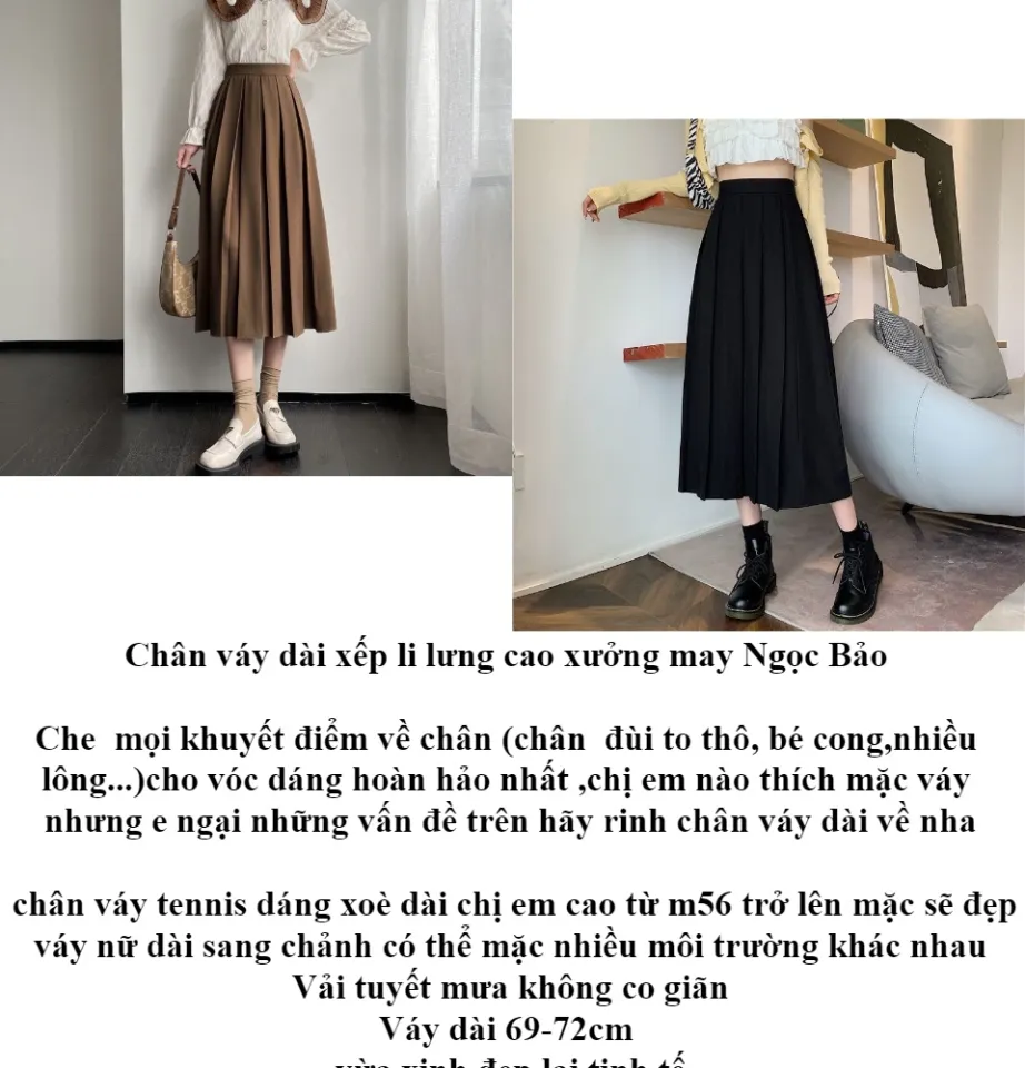 Chân váy dài midi xẻ bên siêu Hot | Shopee Việt Nam
