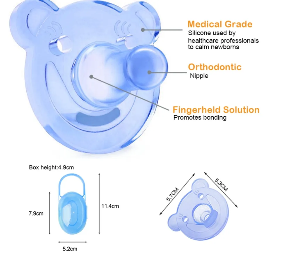 Baby Pacifier Whole Silicone Newborn Baby Silicone Teat Nipple