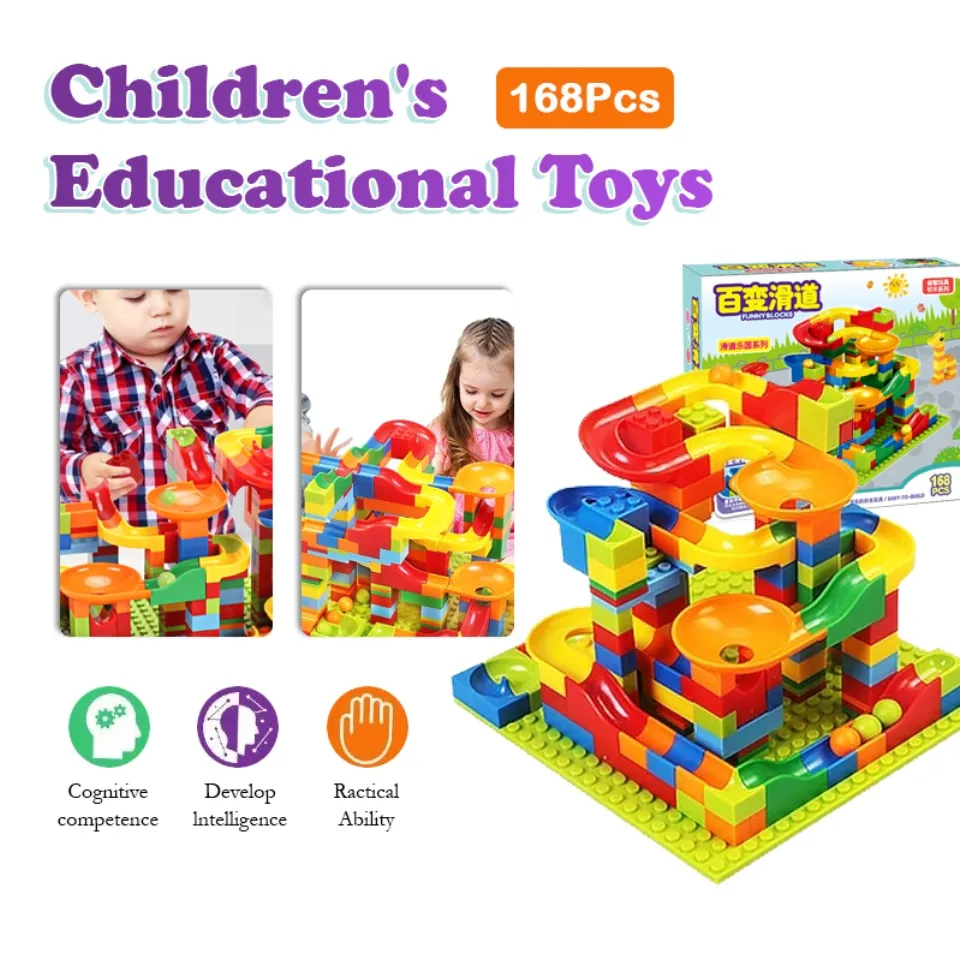 Marble Track Toys 175-Piece Marble Run Building Blocks Set - STEM ...