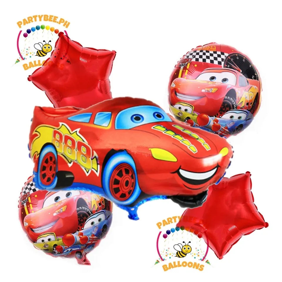 5pcs Balloon SET Lightning McQueen Cars 5in1 Set Boys Theme Mylar