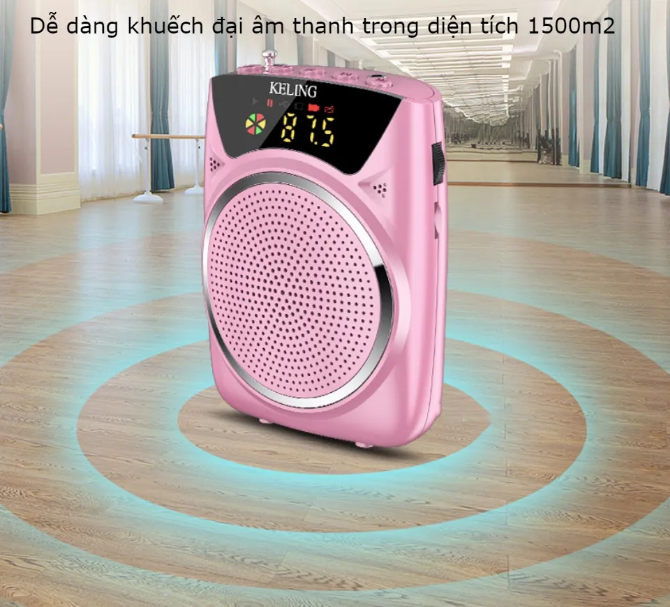 Mic Công Suất Lớn Hỗ Trợ Giảng, Máy Trợ Giảng KELING K8. Loa Trợ Giảng Không