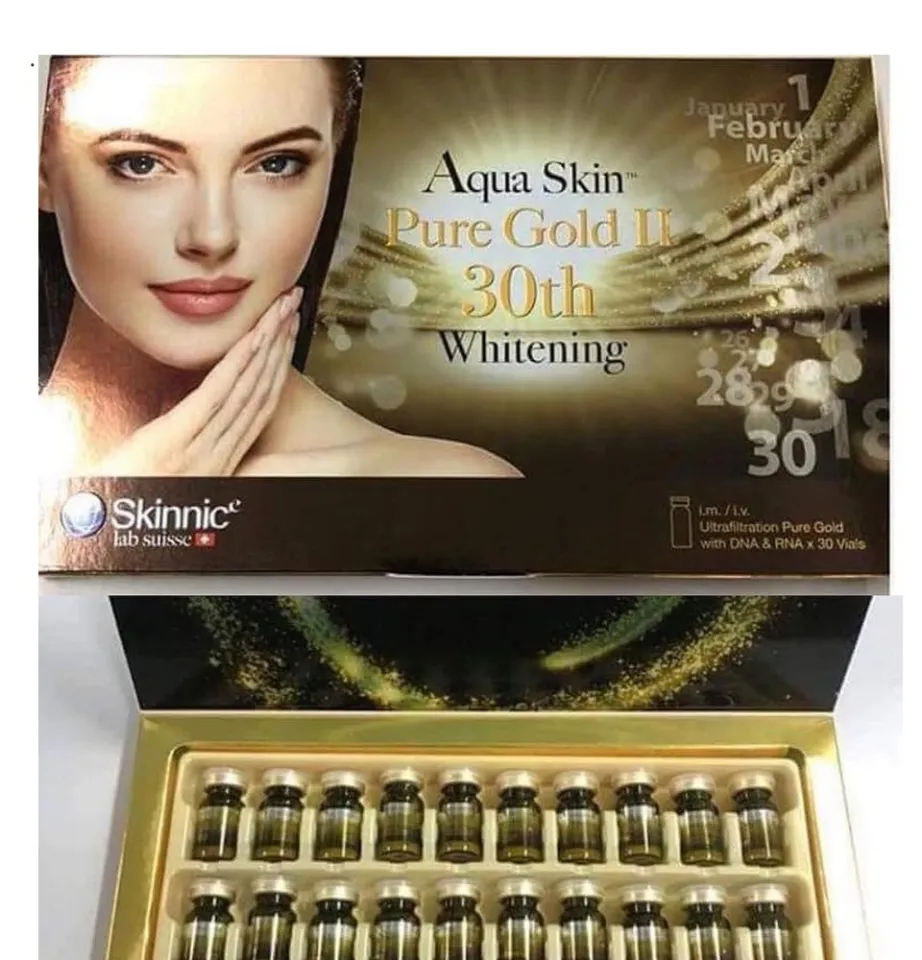 AUTHENTIC Aqua Skin EGF PureGold II Glutathione Aquaskin Whitening