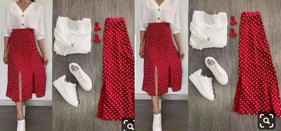 Formal red hotsell skirt outfit