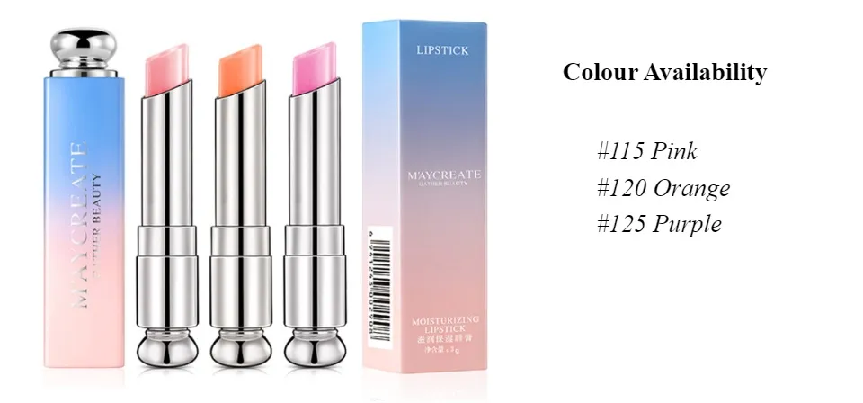 MAYCREATE LipStick moisturizing colour change LipGlow Lipstick