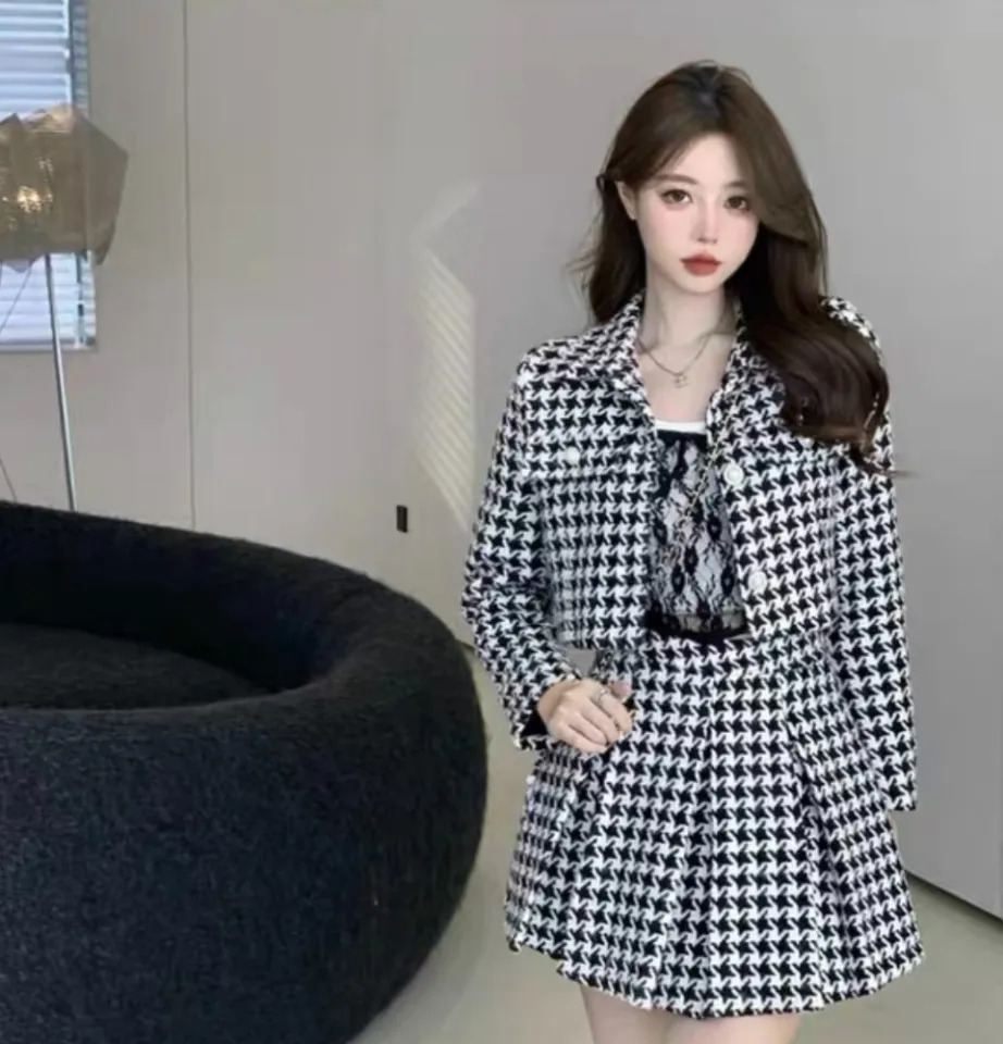 ORDER+ẢNH THẬT] Set dạ: áo khoác dạ dáng ngắn và chân váy dạ xòe ulzzang  basic siêu xinh | Shopee Việt Nam