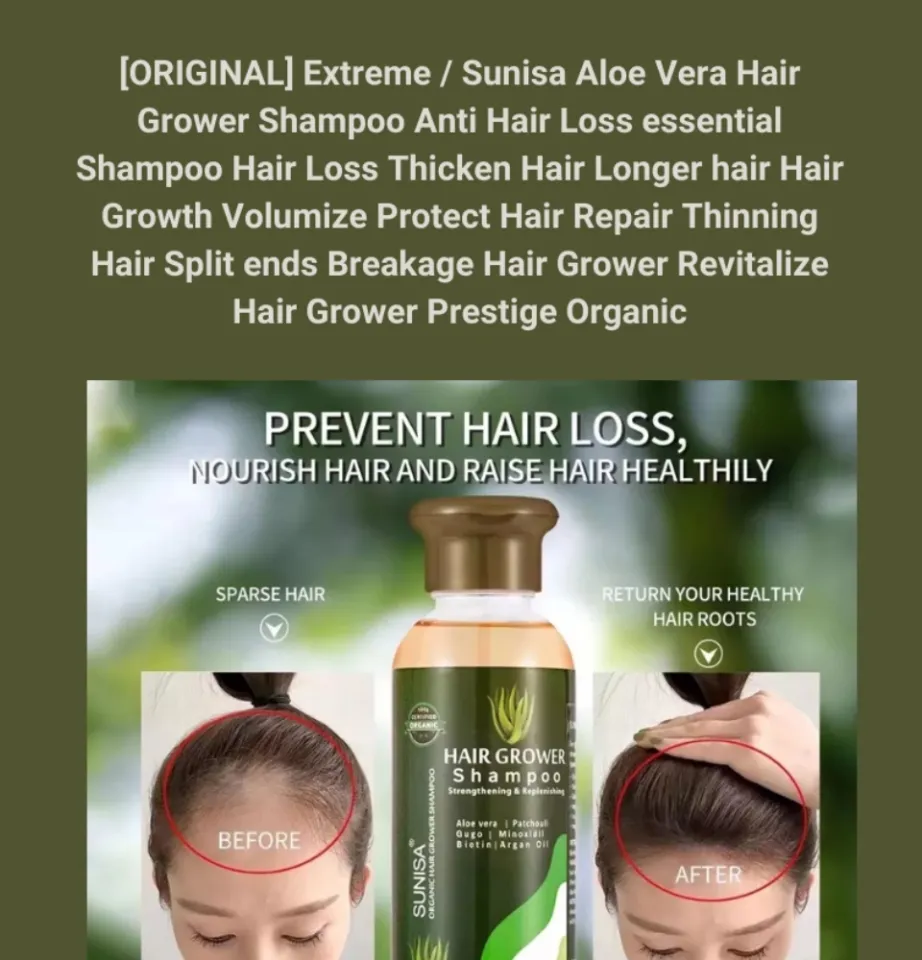 ORIGINAL] Extreme / Sunisa Aloe Vera Hair Grower Shampoo Anti Hair Loss  essential Shampoo Hair Loss Thicken