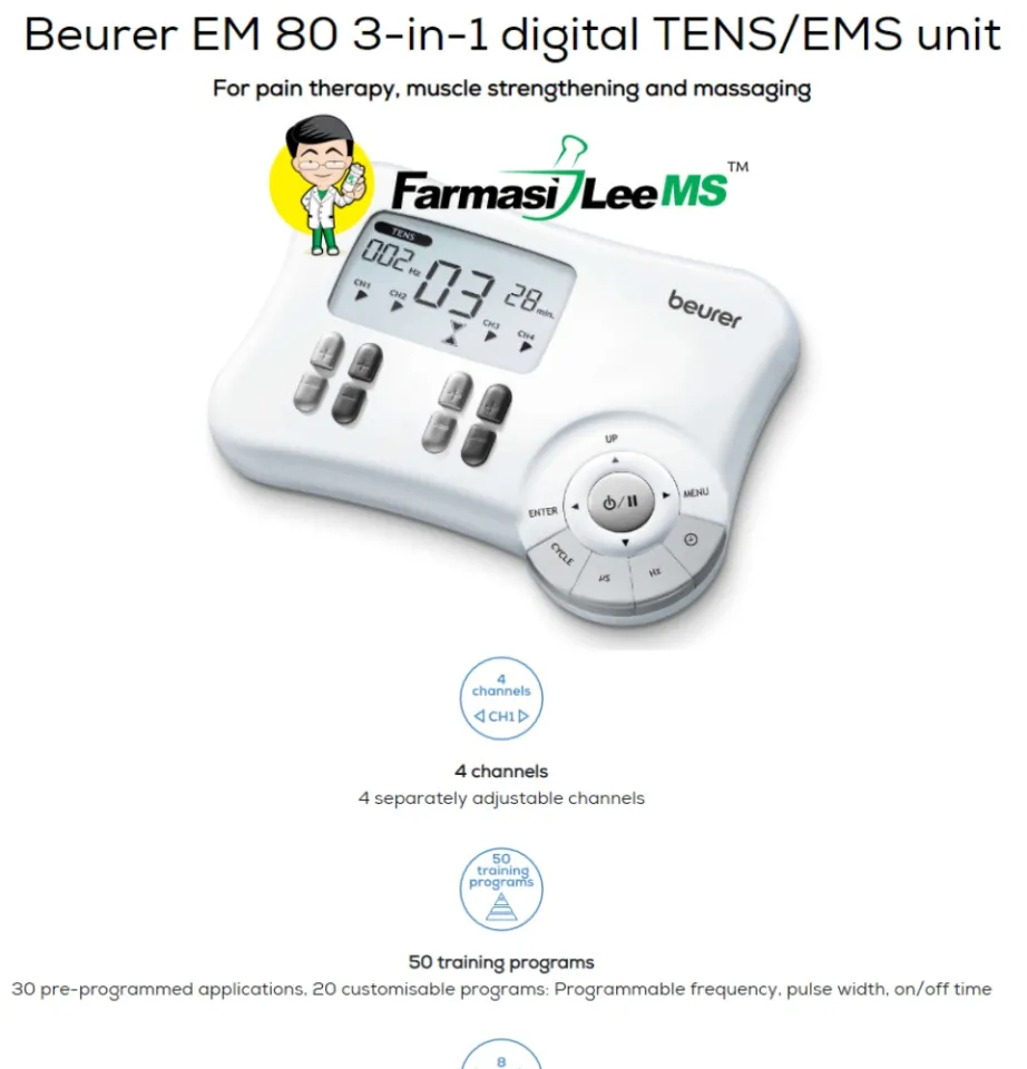 Beurer EM 80 3-in-1 digital TENS/EMS unit –
