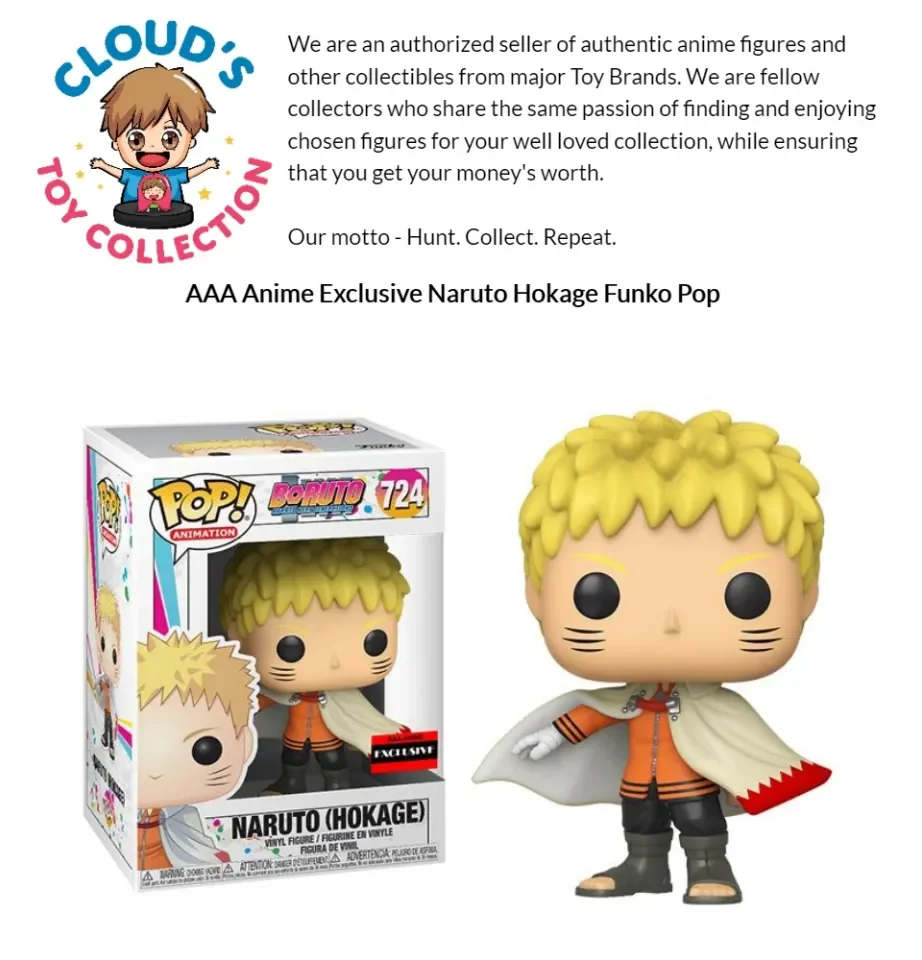 AAA Anime Exclusive Naruto Hokage Pop | Lazada PH